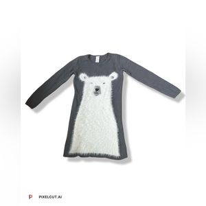 Girls Knitted Polar Bear Dress